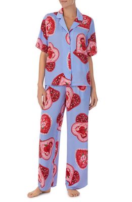 Shady Lady Print Pajamas in Bl/Heart