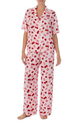 Shady Lady Print Pajamas in Pink/Prt