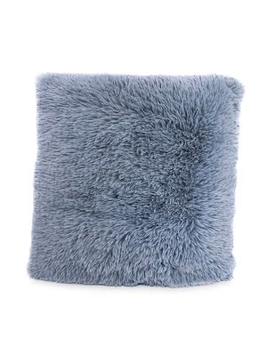 Shaggy Faux Fur Pillow - Blue - Blue