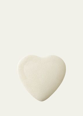 Shagreen Heart Jewelry Box, Cream