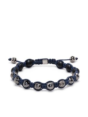 Shamballa Jewels bead-detail braided bracelet - Blue