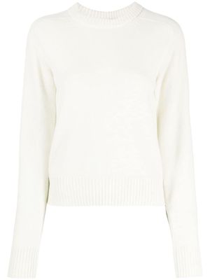 SHANG XIA cut-out crew-neck jumper - White