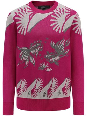 Shanghai Tang all-over graphic-print sweat - Pink