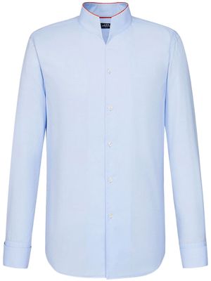 Shanghai Tang contrast-collar cotton shirt - Blue