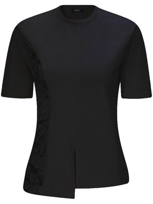 Shanghai Tang floral-lace cotton T-shirt - Black