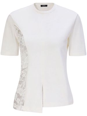 Shanghai Tang floral-lace cotton T-shirt - White
