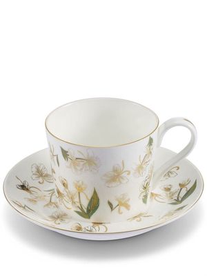 Shanghai Tang Ginger Flower cup and saucer set - White