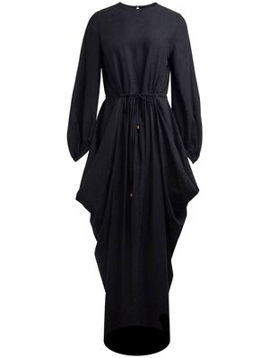 Shanghai Tang jacquard hourglass dress - Black