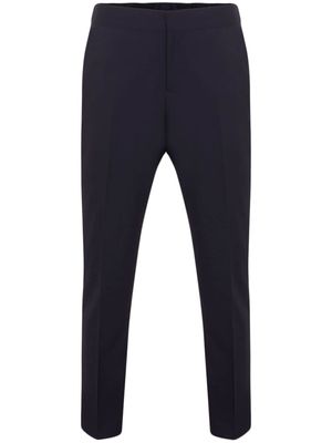 Shanghai Tang logo-embroidered wool trousers - Blue