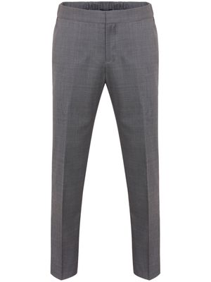 Shanghai Tang logo-embroidered wool trousers - Grey