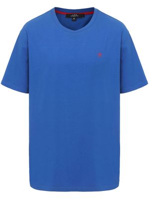 Shanghai Tang logo-print cotton T-Shirt - Blue