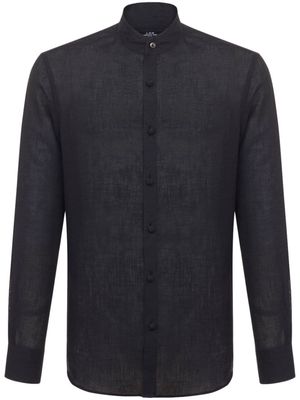 Shanghai Tang Mandarin-collar linen shirt - Black
