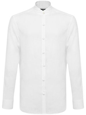 Shanghai Tang Mandarin-collar linen shirt - White