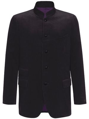 Shanghai Tang mandarin collar long-sleeve blazer - Black
