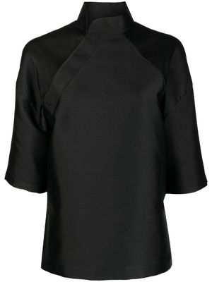 Shanghai Tang stand-up collar shirt - Black