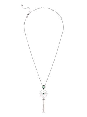 Shanghai Tang tassel-detail crystal-embellished necklace - Silver
