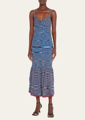 Shania Spacedye Twisted Cutout Maxi Dress