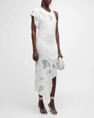 Shanon Knit Asymmetric Midi Dress