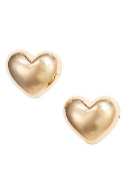 Shashi Ana Heart Stud Earrings in Gold