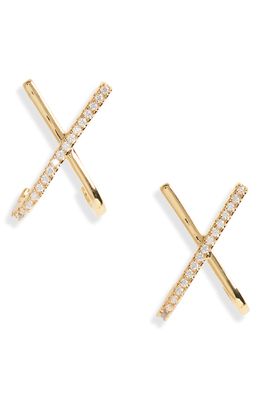 Shashi Cubic Zirconia Stud Earrrings in Gold