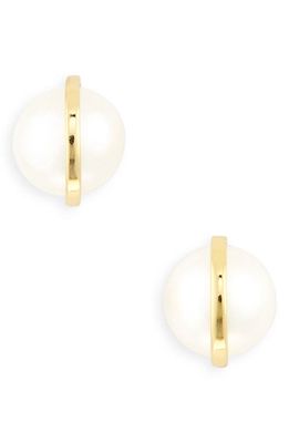 Shashi Essential Pearl Stud Earrings in Gold/Pearl