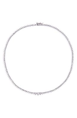 Shashi Graduated Tennis Necklace in White Gold
