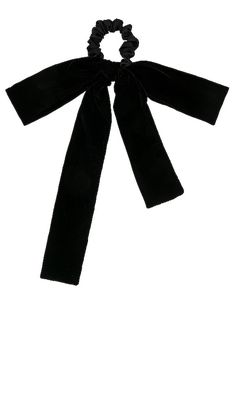 SHASHI Juliette Velvet Hair Bow in Black.
