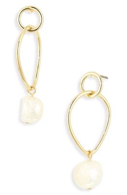 Shashi Naturale Pearl Earrings in Gold