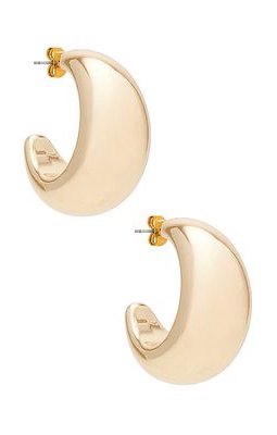 SHASHI Tsuki Hoop in Metallic Gold.