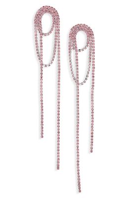 Shashi Vroom Drop Earrings in Blush