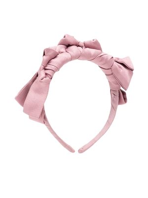 SHATHA ESSA bow-embellished hair band - Pink