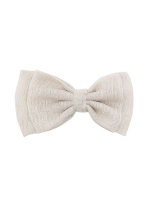 SHATHA ESSA double-bow hair clip - Grey