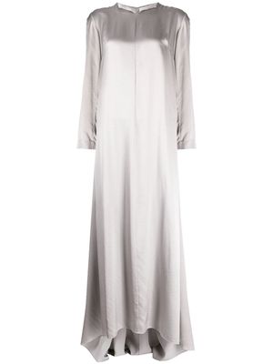 SHATHA ESSA long-sleeve belted maxi dress - Grey