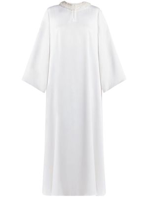 SHATHA ESSA sequin-embellished crepe maxi dress - White