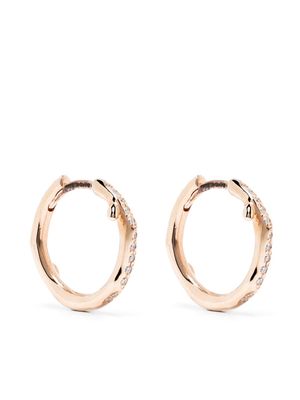 Shaun Leane Cherry Blossom diamond hoop earrings - Gold
