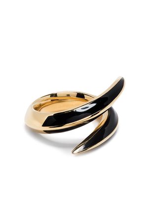 Shaun Leane Sabre Deco gold vermeil-plated ring - Black