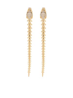 Shaun Leane Serpent trace diamond drop earrings - Gold