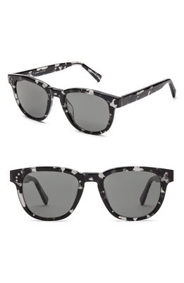 SHAUNS CALIFORNIA Lewis 51mm Polarized Sunglasses in Black Tort /Smoke