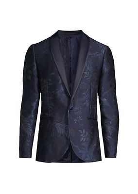 Shawl Collar Embroidered Evening Jacket