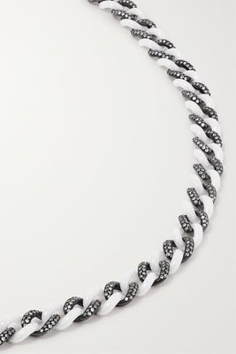SHAY - 18-karat Blackened Gold, Ceramic And Diamond Necklace - one size