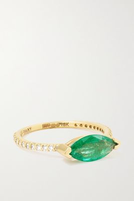 SHAY - 18-karat Gold, Emerald And Diamond Ring - 7