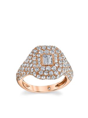 SHAY 18kt rose gold diamond pavé Essential pinky ring