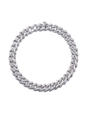SHAY 18kt white gold diamond chain bracelet - Silver