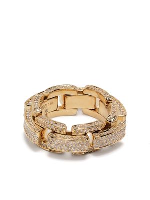 SHAY 18kt yellow gold Deco Link diamond ring