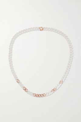 SHAY - Ceramic, 18-karat Rose Gold And Diamond Necklace - one size