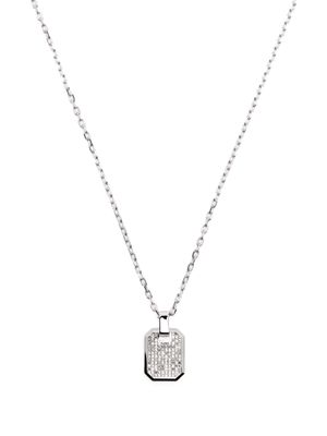 SHAY crystal-embellished rolo-chain necklace - Silver