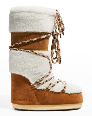 Shearling Lace-Up Tall Winter Boots