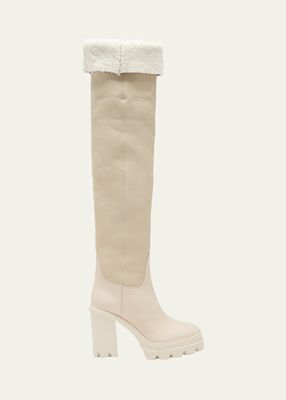 Shearling Over-The-Knee Boots