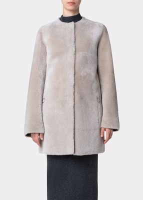 Shearling Reversible Leather Coat