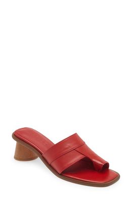 SHEKUDO The Alesandra Patch Slide Sandal in Red